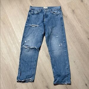 Free People Blue Straight Leg Jeans